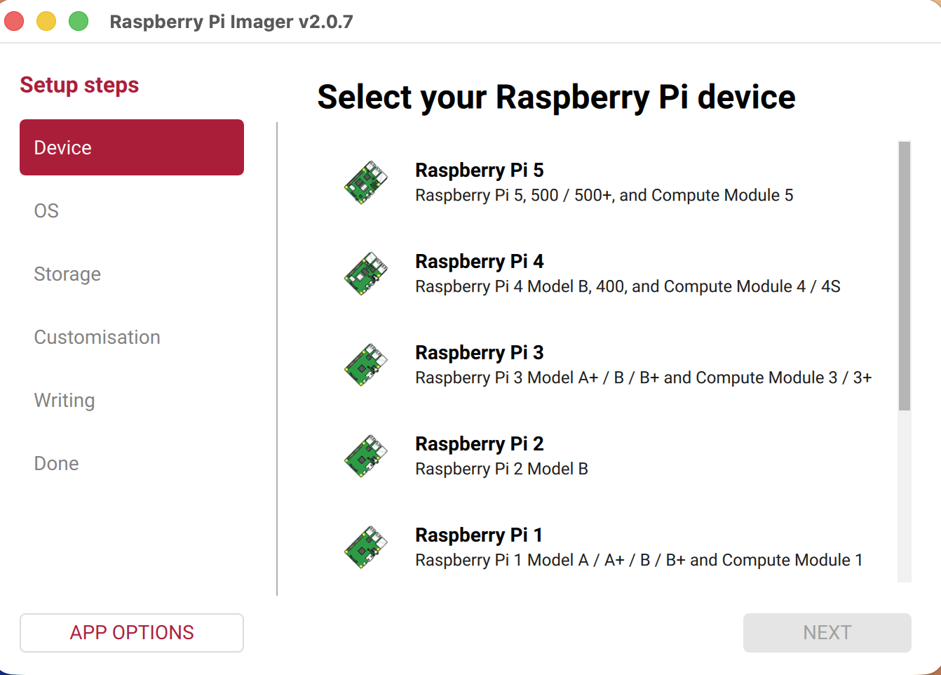 Choosing the Raspberry Pi model