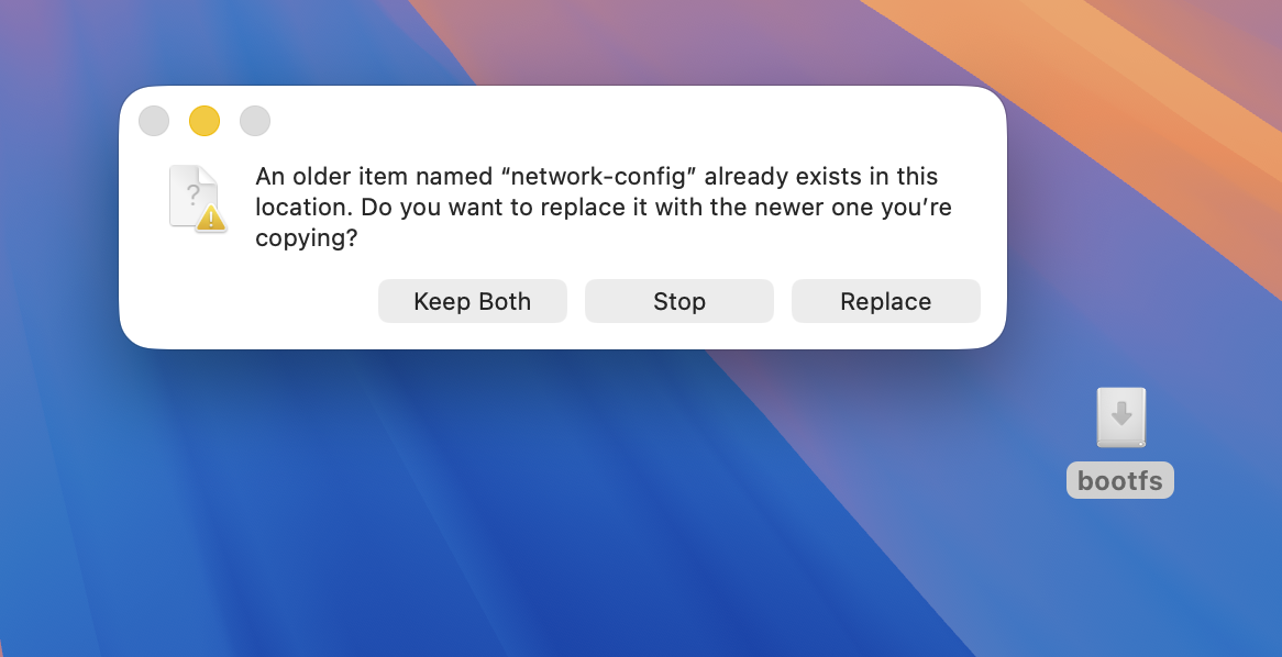 Replace file dialog