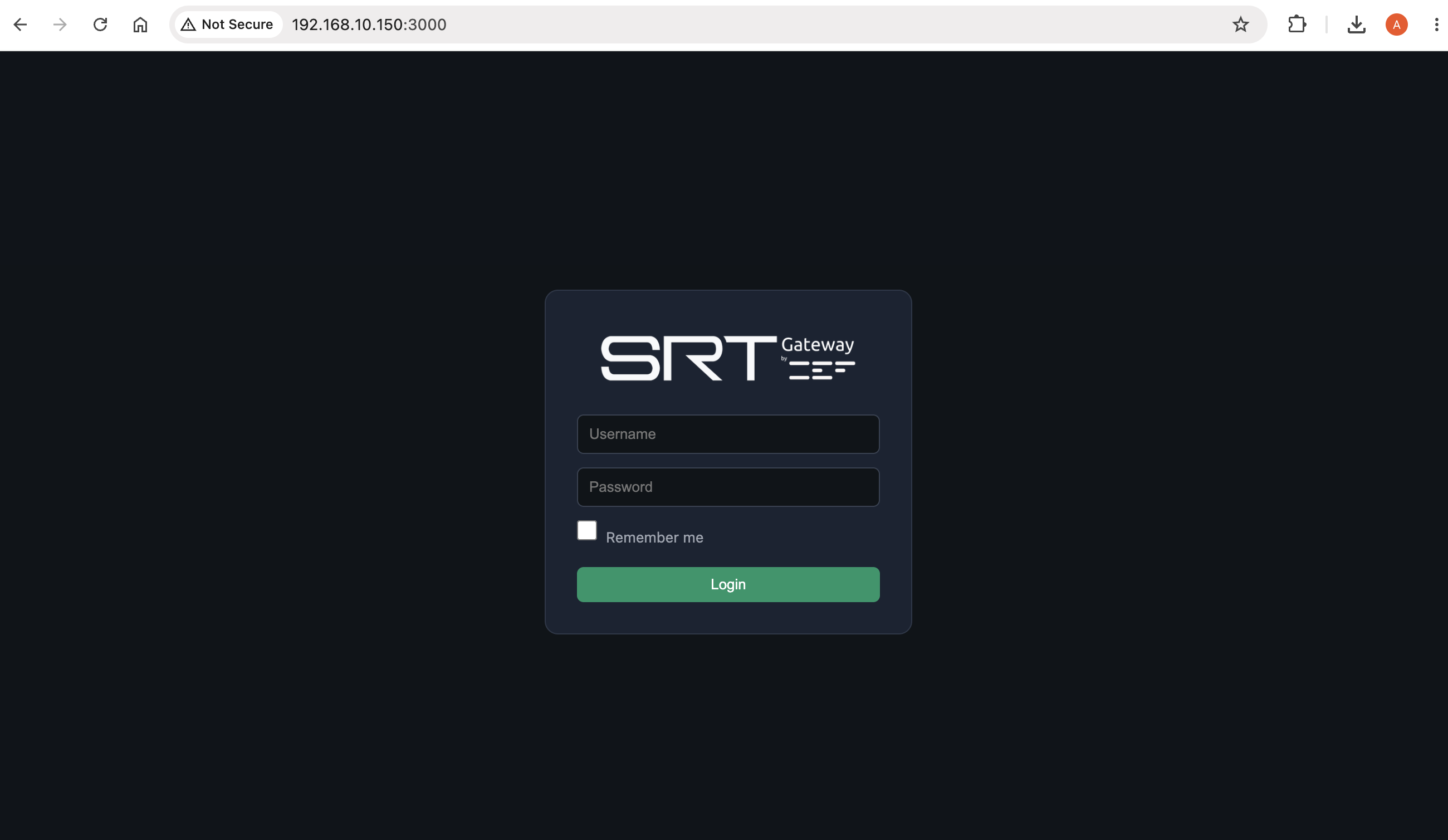 Device sign-in screen